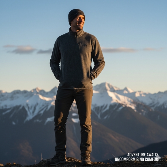 The North Face Other - The North Face Men's Charcoal Zip-Up Sweater